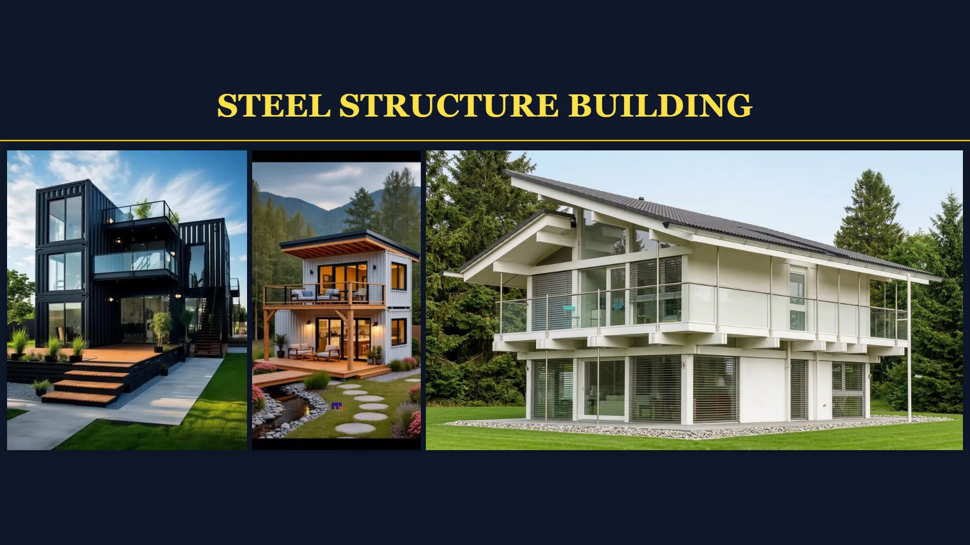 Steel Structure Building - durable modern homes by Bongshai Housing