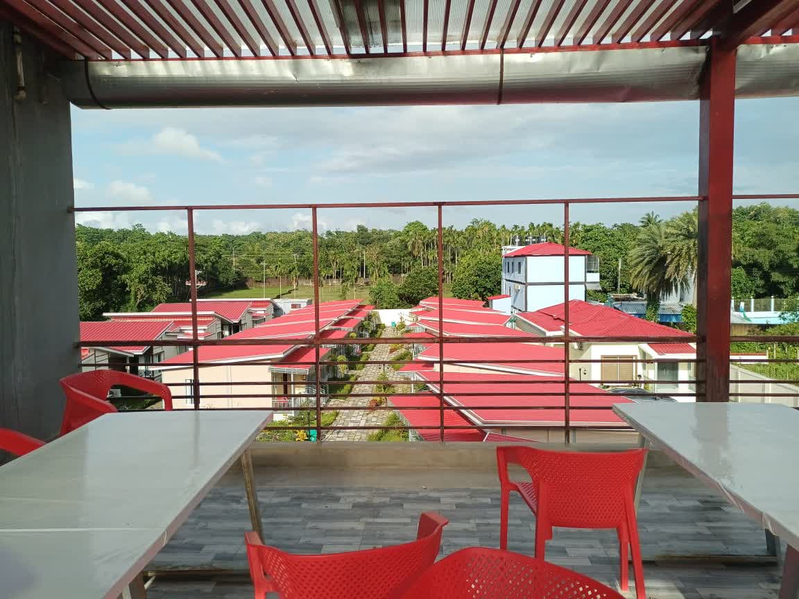 Aerial view of resort cottage villas at The Wave Resort, Cox's Bazar