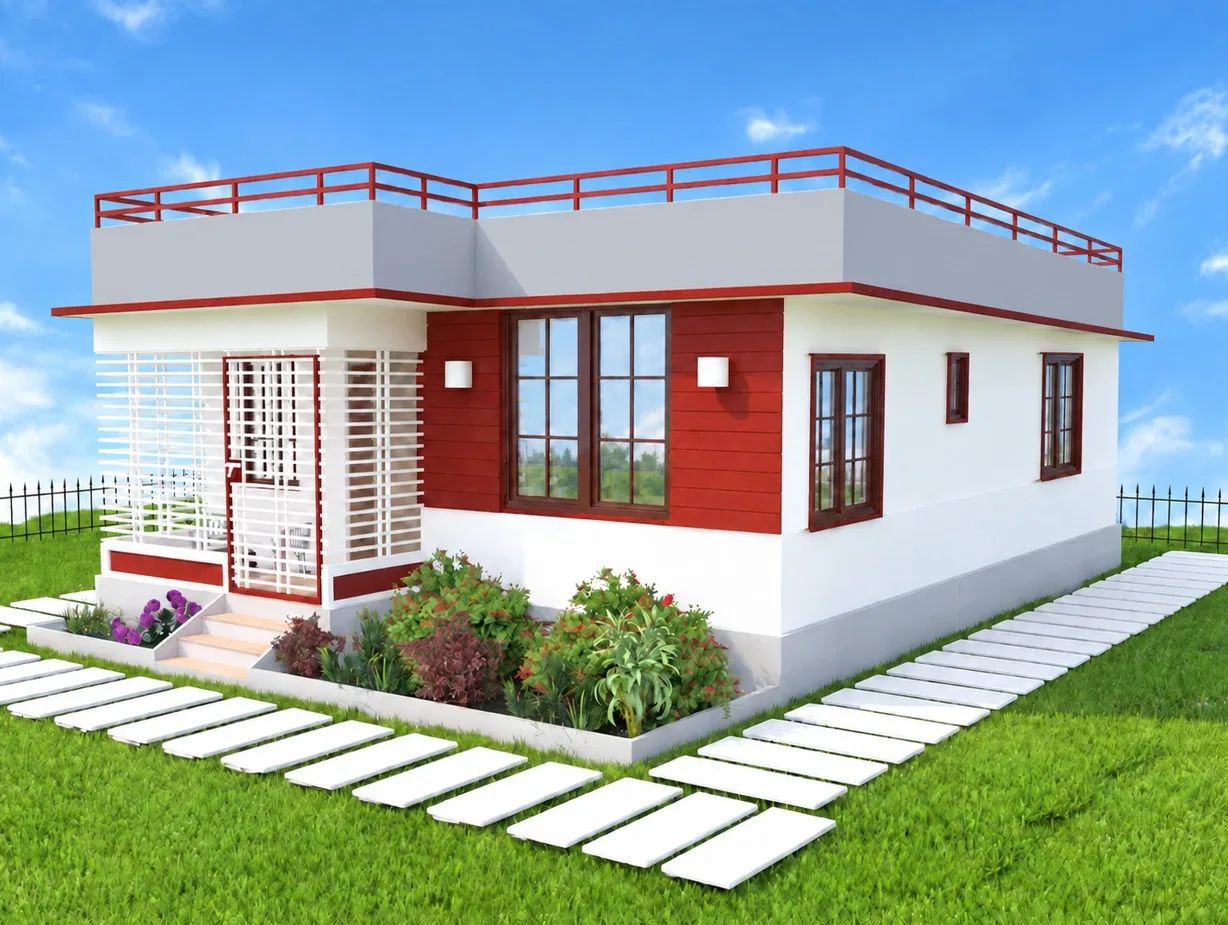 BH-SB-303 Simplex Steel Building exterior showing pre‑engineered steel structure