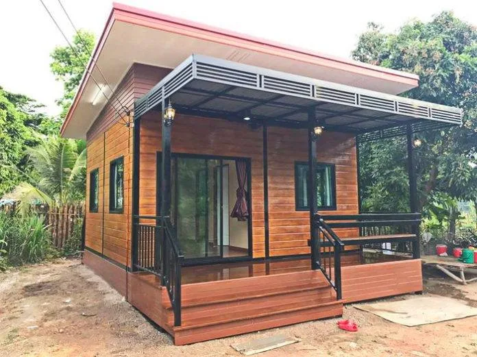 BH-CH-402 pre‑engineered steel cottage house, 1–5 bedroom layout, 320–1250 sq ft
