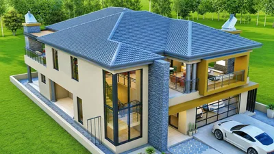 BH-DV-202 duplex steel building front view, 5 bedroom layout, 900 sq ft, steel‑composite framing