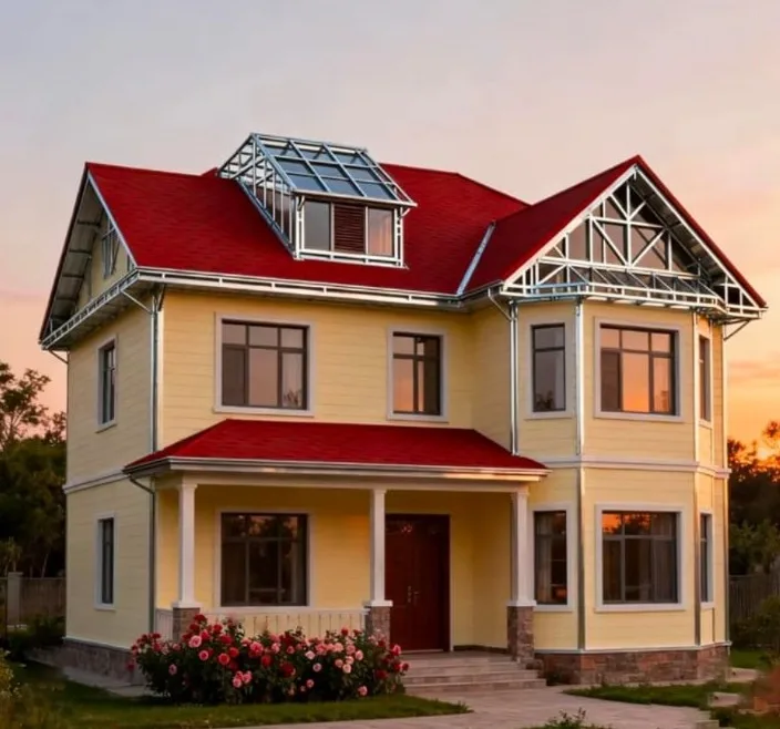 BH-DV-207 duplex steel building façade showing 3‑5 bedroom layout, 600‑1050 sq.ft area